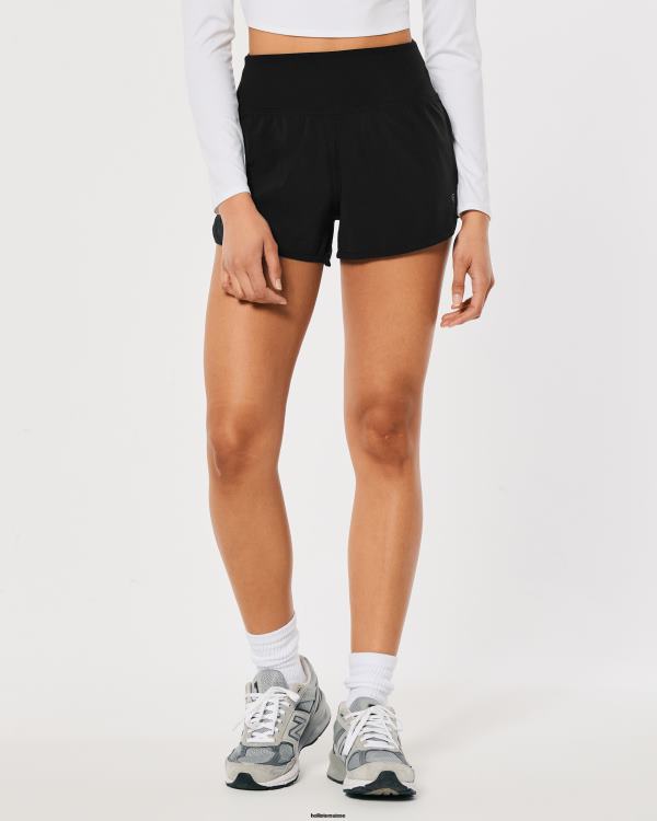 gilly hicks short actif doublé actif 3\'\' femmes noir Hollister bas RRRJX548