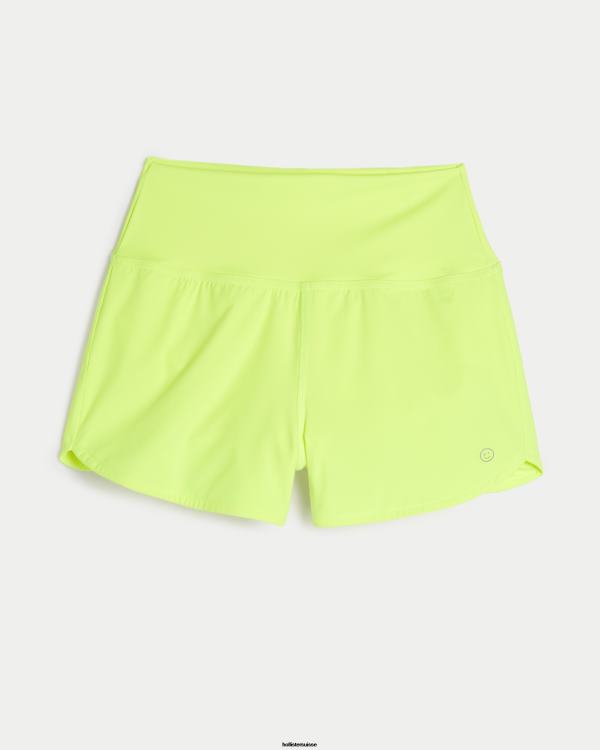 gilly hicks short de course actif femmes jaune fluo Hollister bas RRRJX739