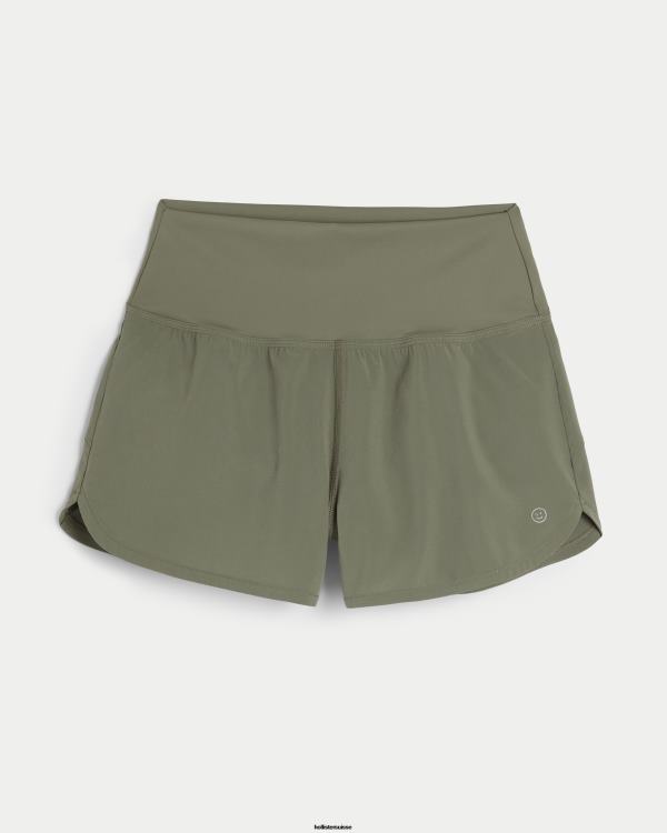 gilly hicks short de course actif femmes olive verte Hollister bas RRRJX695