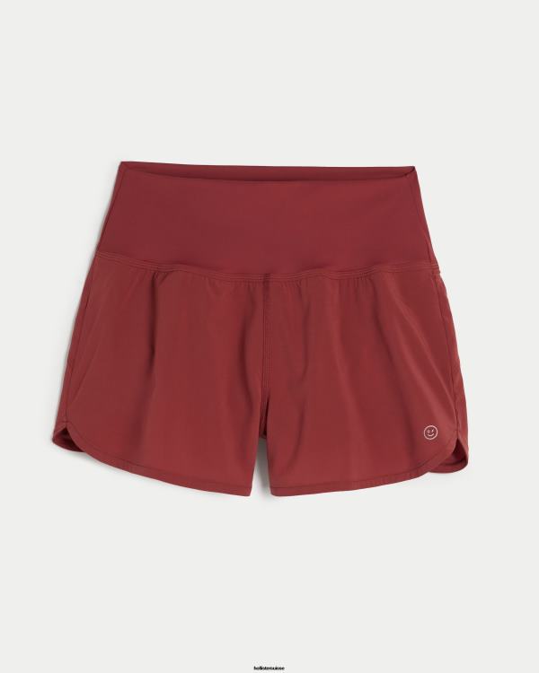 gilly hicks short de course actif femmes paprika rouge Hollister bas RRRJX715