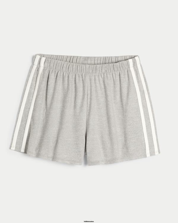 gilly hicks short douillet femmes gris chiné clair Hollister bas RRRJX731