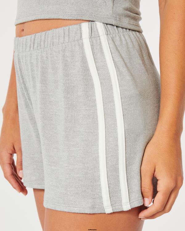 gilly hicks short douillet femmes gris chiné clair Hollister bas RRRJX731