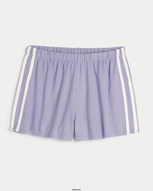 gilly hicks short douillet femmes violet clair Hollister bas RRRJX696