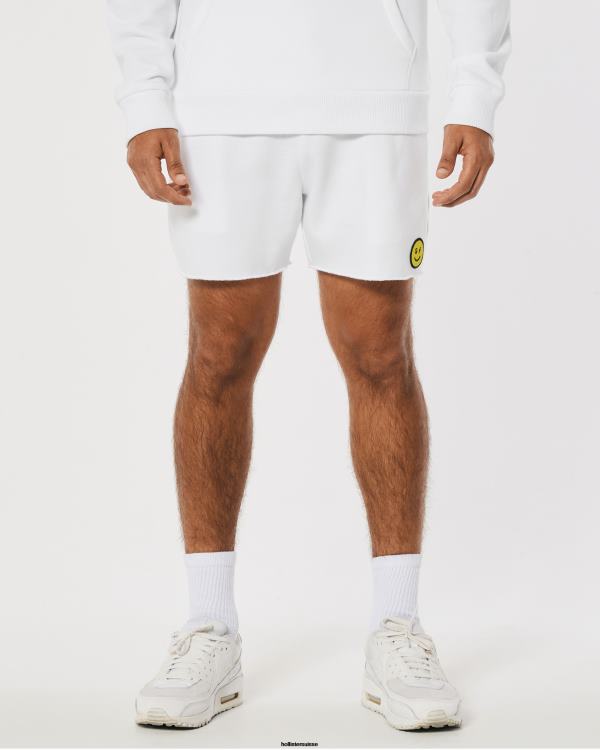 gilly hicks smile series short en polaire avec logo femmes blanc Hollister bas RRRJX1408