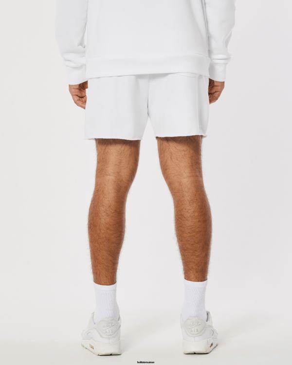 gilly hicks smile series short en polaire avec logo femmes blanc Hollister bas RRRJX1408