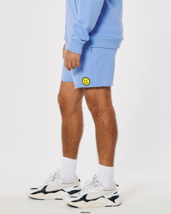 gilly hicks smile series short en polaire avec logo femmes bleu Hollister bas RRRJX1412