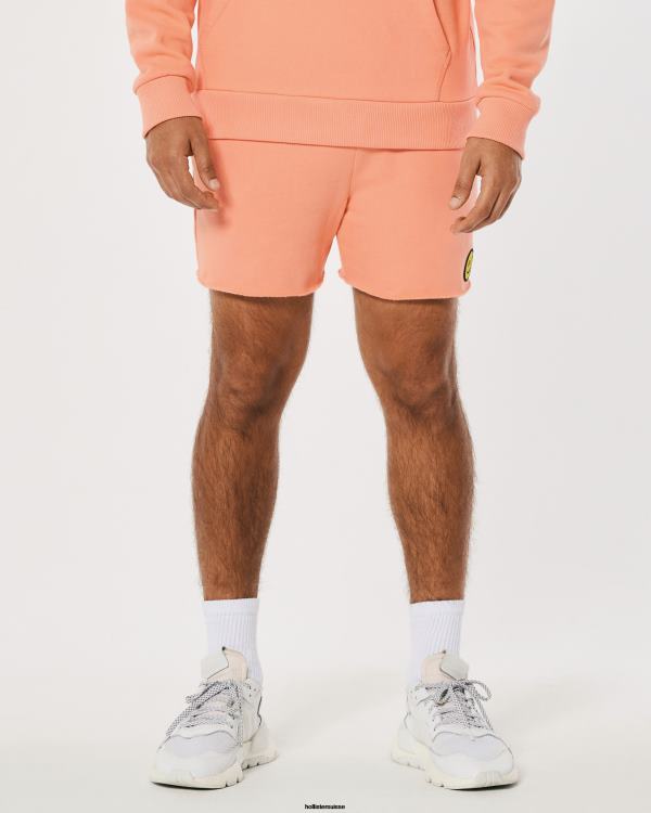 gilly hicks smile series short en polaire avec logo femmes corail Hollister bas RRRJX1410