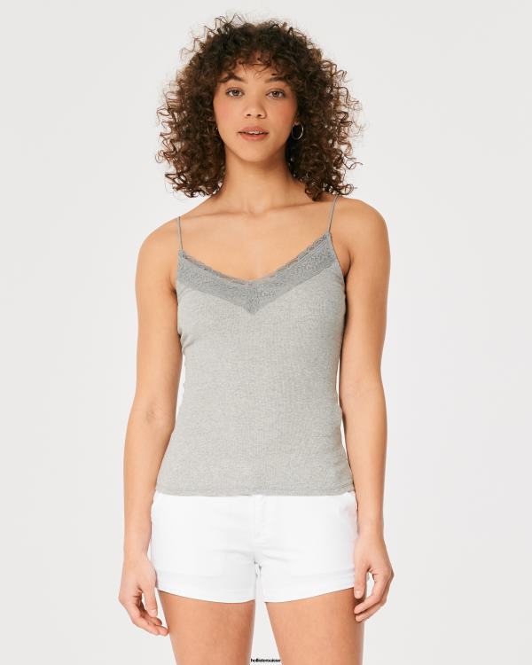 short chino taille basse en sergé 3\'\' femmes blanc Hollister bas RRRJX481