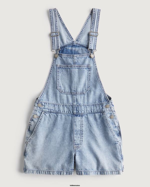 short de charpentier légèrement délavé femmes lavage moyen Hollister bas RRRJX501