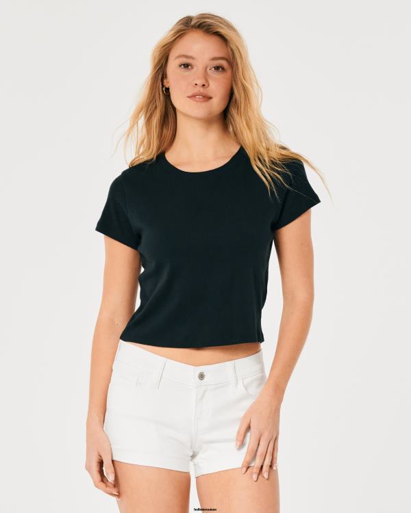 short en jean blanc taille basse 3\'\' femmes blanc Hollister bas RRRJX605