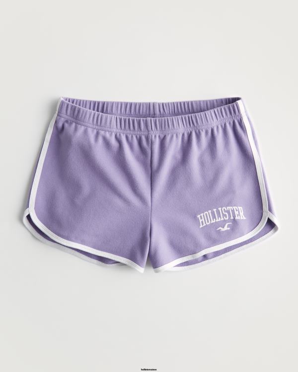short taille haute à logo femmes violet clair Hollister bas RRRJX637