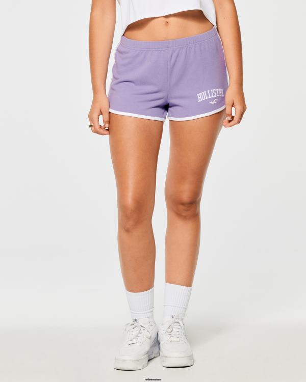 short taille haute à logo femmes violet clair Hollister bas RRRJX637