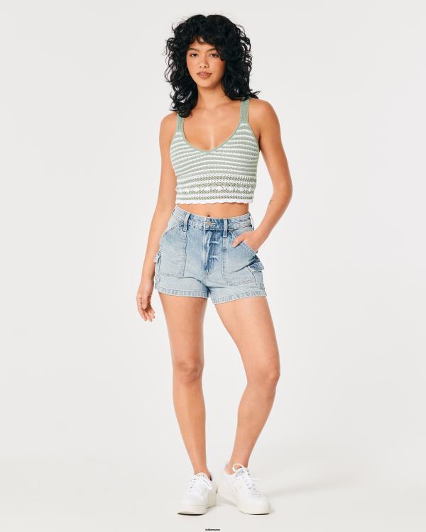 bralette à col en v crochet femmes bande blanche Hollister hauts RRRJX112