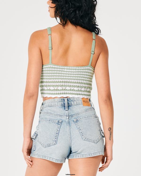 bralette à col en v crochet femmes bande blanche Hollister hauts RRRJX112