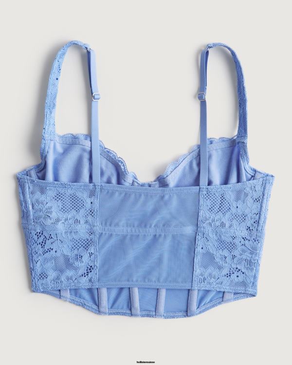 bustier en dentelle gilly hicks femmes dentelle bleue Hollister hauts RRRJX142
