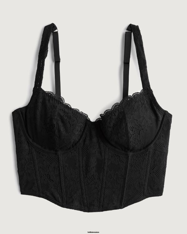 bustier en dentelle gilly hicks femmes dentelle noire Hollister hauts RRRJX97