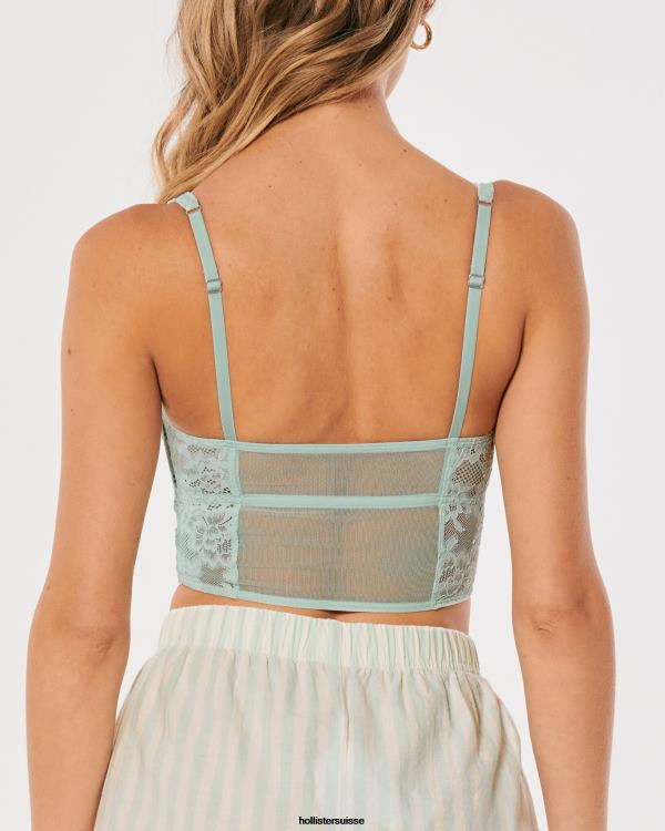 bustier en dentelle gilly hicks femmes menthe verte Hollister hauts RRRJX437