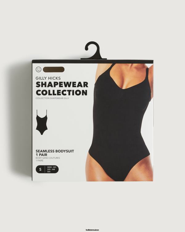 gilly hicks body shapewear femmes noir Hollister hauts RRRJX96