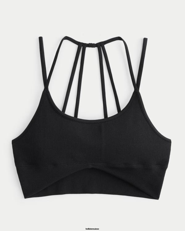 gilly hicks bralette à bretelles et décolleté plongeant femmes noir Hollister hauts RRRJX431