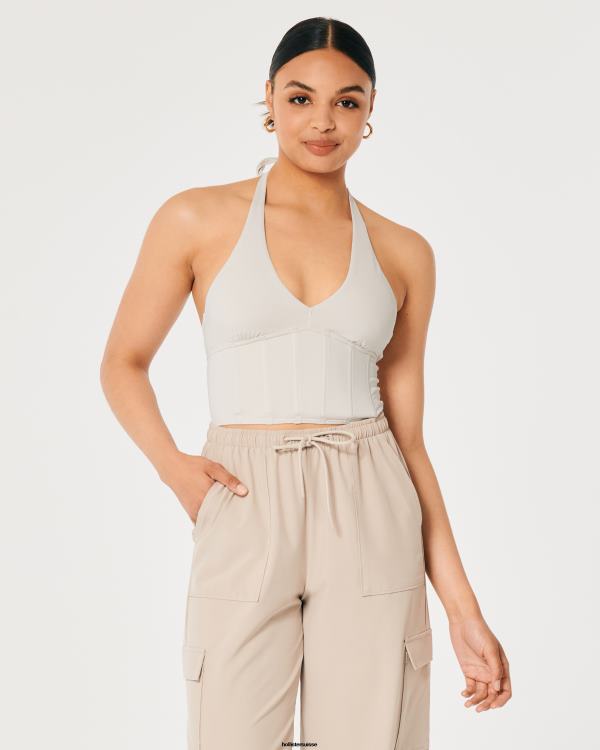 gilly hicks bustier dos nu en micromodal femmes blanc Hollister hauts RRRJX432