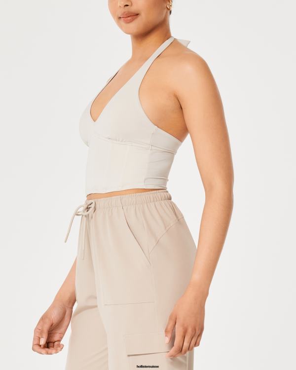 gilly hicks bustier dos nu en micromodal femmes blanc Hollister hauts RRRJX432
