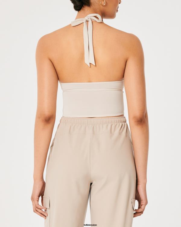 gilly hicks bustier dos nu en micromodal femmes blanc Hollister hauts RRRJX432