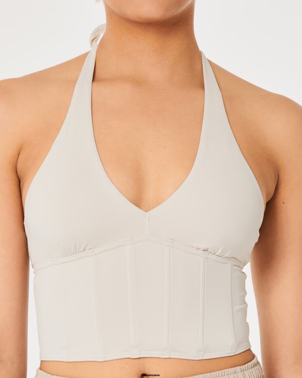 gilly hicks bustier dos nu en micromodal femmes blanc Hollister hauts RRRJX432