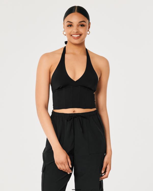 gilly hicks bustier dos nu en micromodal femmes noir Hollister hauts RRRJX430