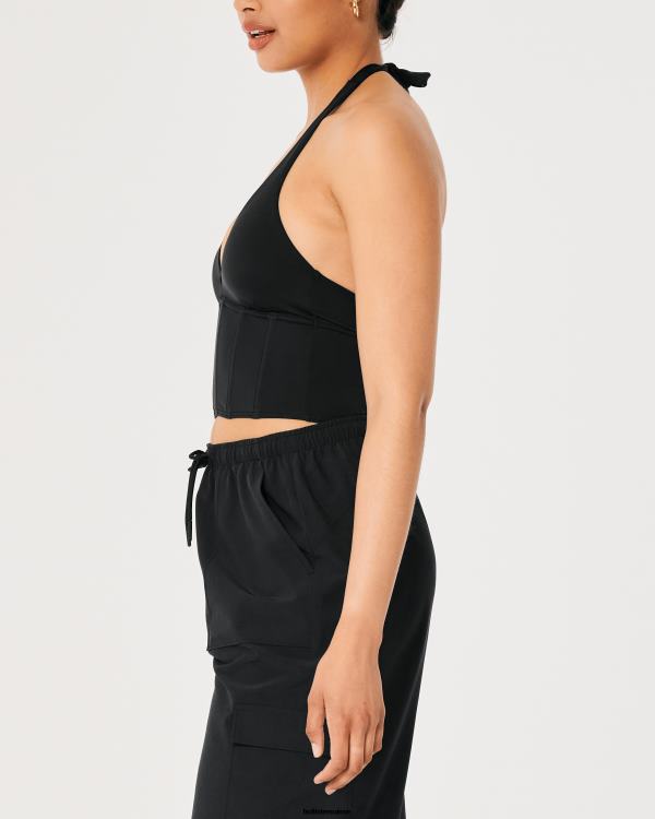 gilly hicks bustier dos nu en micromodal femmes noir Hollister hauts RRRJX430