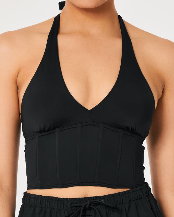 gilly hicks bustier dos nu en micromodal femmes noir Hollister hauts RRRJX430