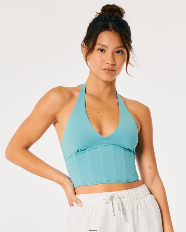gilly hicks bustier dos nu en micromodal femmes turquoise Hollister hauts RRRJX436