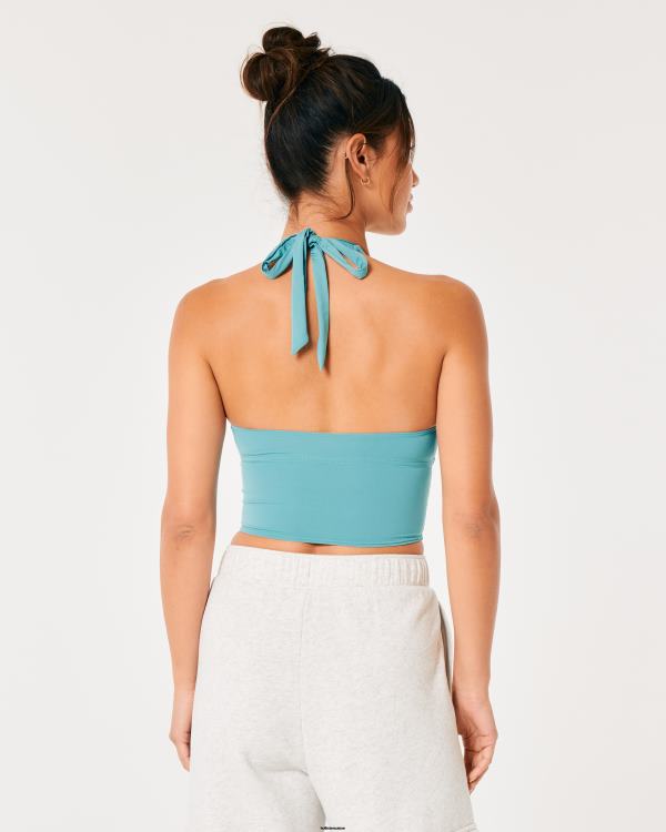 gilly hicks bustier dos nu en micromodal femmes turquoise Hollister hauts RRRJX436