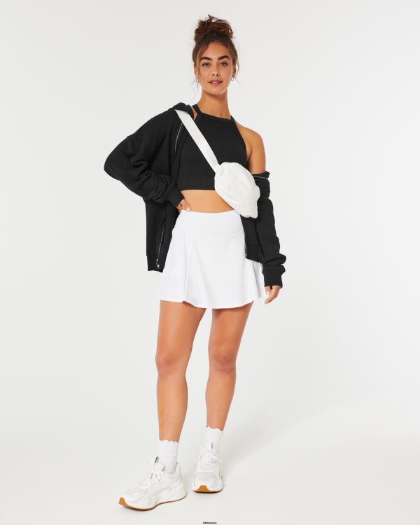 gilly hicks haut de soutien-gorge côtelé sans coutures à col montant femmes noir Hollister hauts RRRJX247