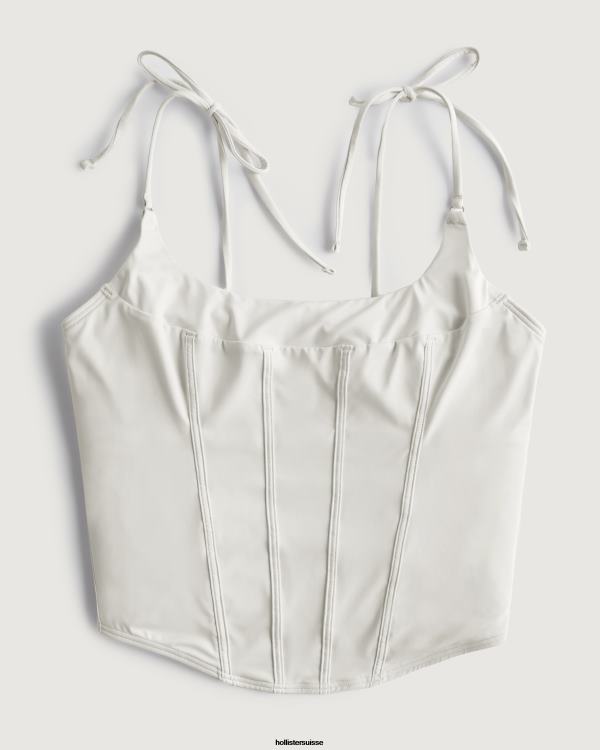 gilly hicks micro corset femmes gris clair Hollister hauts RRRJX439