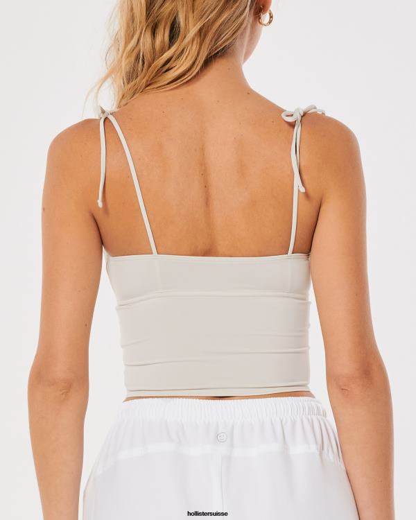 gilly hicks micro corset femmes gris clair Hollister hauts RRRJX439