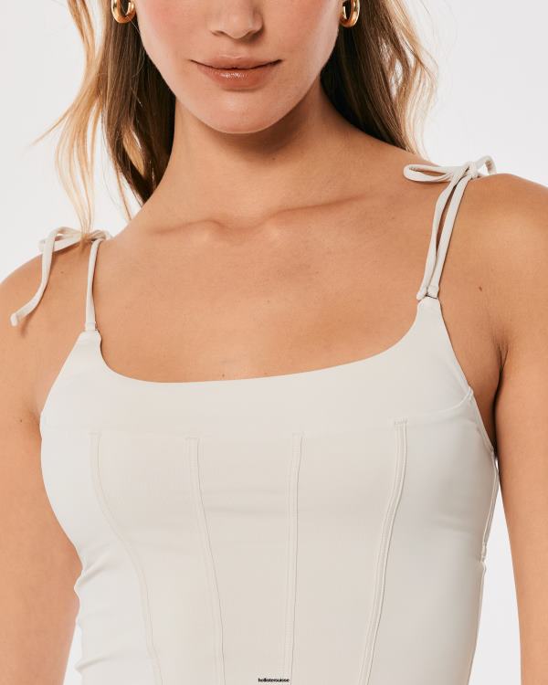 gilly hicks micro corset femmes gris clair Hollister hauts RRRJX439