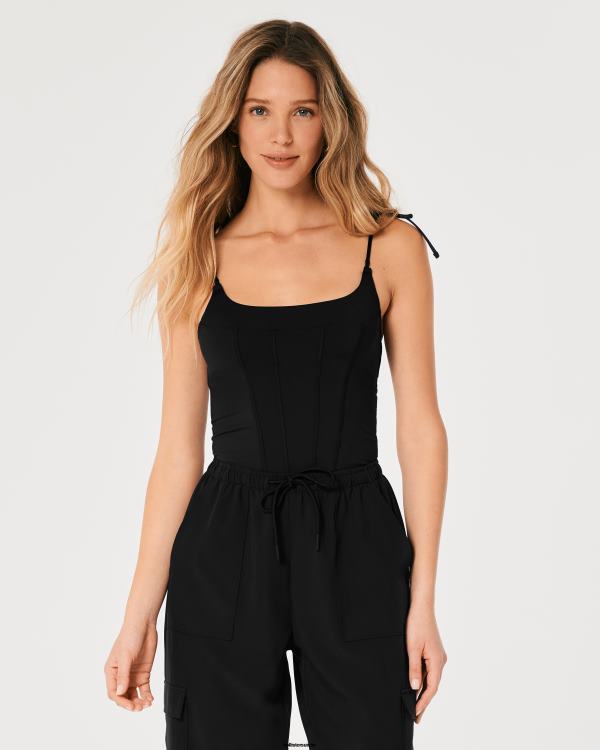 gilly hicks micro corset femmes noir Hollister hauts RRRJX125