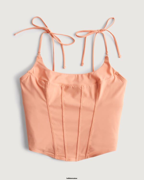 gilly hicks micro corset femmes orange Hollister hauts RRRJX456