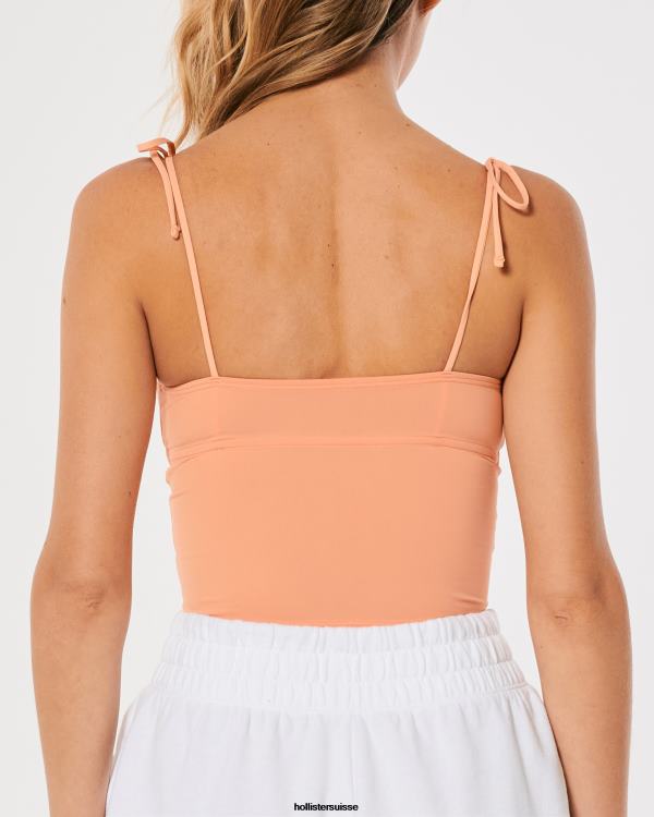 gilly hicks micro corset femmes orange Hollister hauts RRRJX456