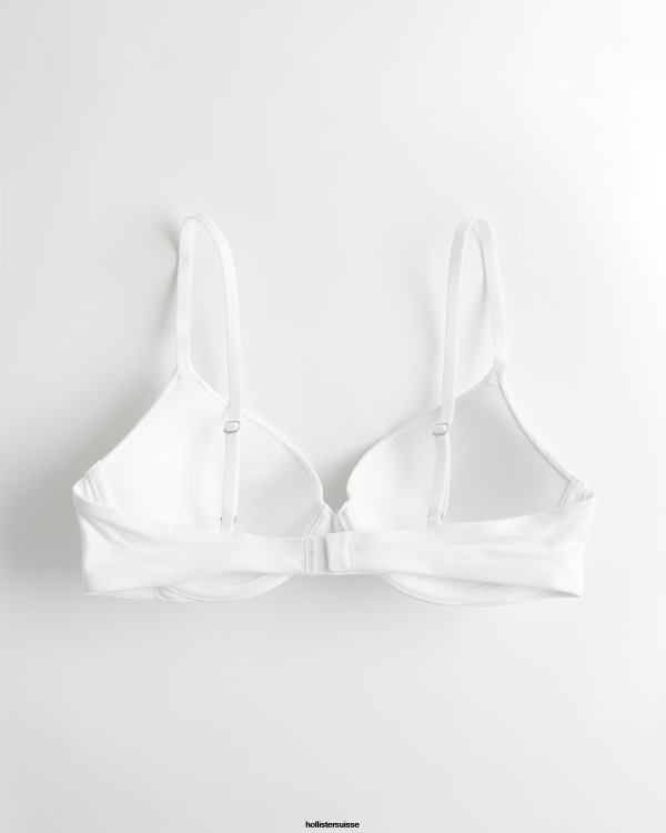 gilly hicks soutien-gorge t-shirt push-up confort nu femmes blanc Hollister hauts RRRJX68