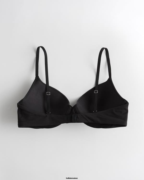 gilly hicks soutien-gorge t-shirt push-up confort nu femmes noir Hollister hauts RRRJX111