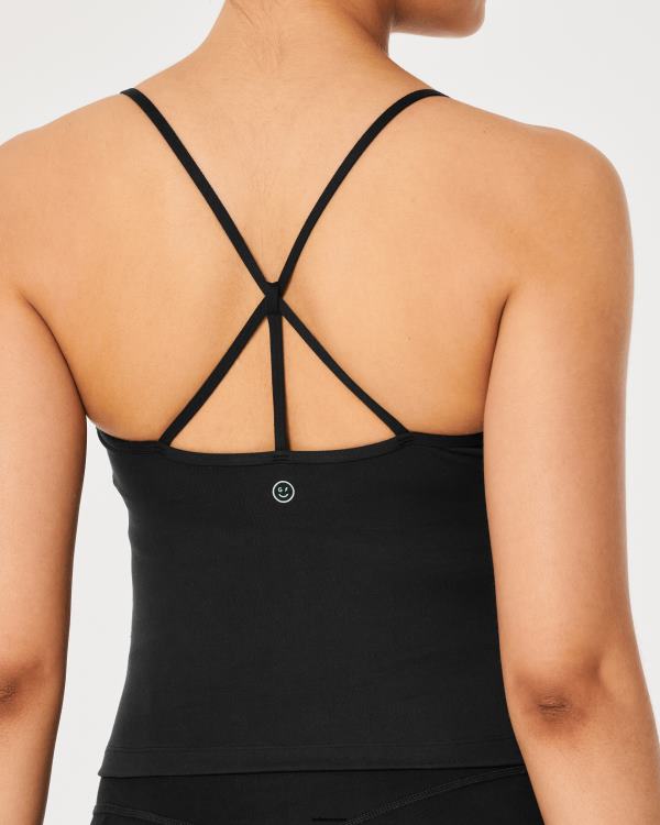 Gilly Hicks Active Recharge Débardeur à bretelles plus long femmes noir Hollister hauts RRRJX196