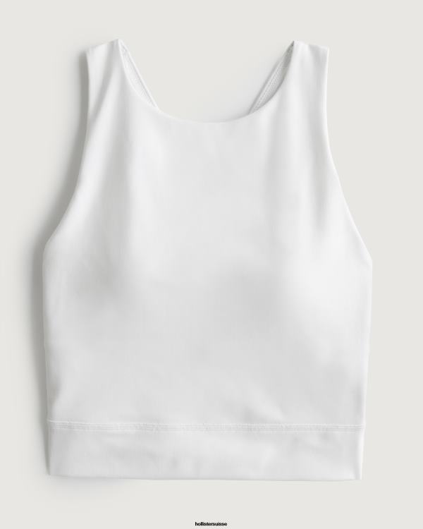 Gilly Hicks Active Recharge - Débardeur col montant à bretelles femmes blanc Hollister hauts RRRJX202