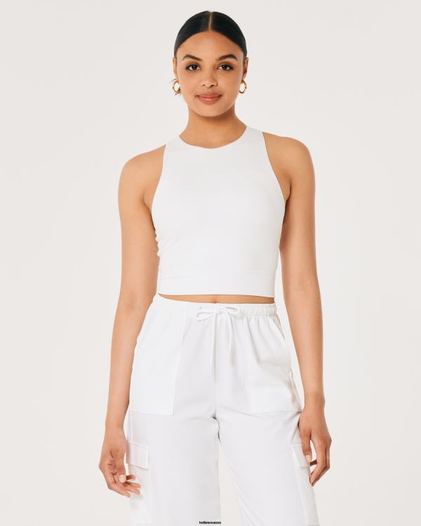 Gilly Hicks Active Recharge - Débardeur col montant à bretelles femmes blanc Hollister hauts RRRJX202