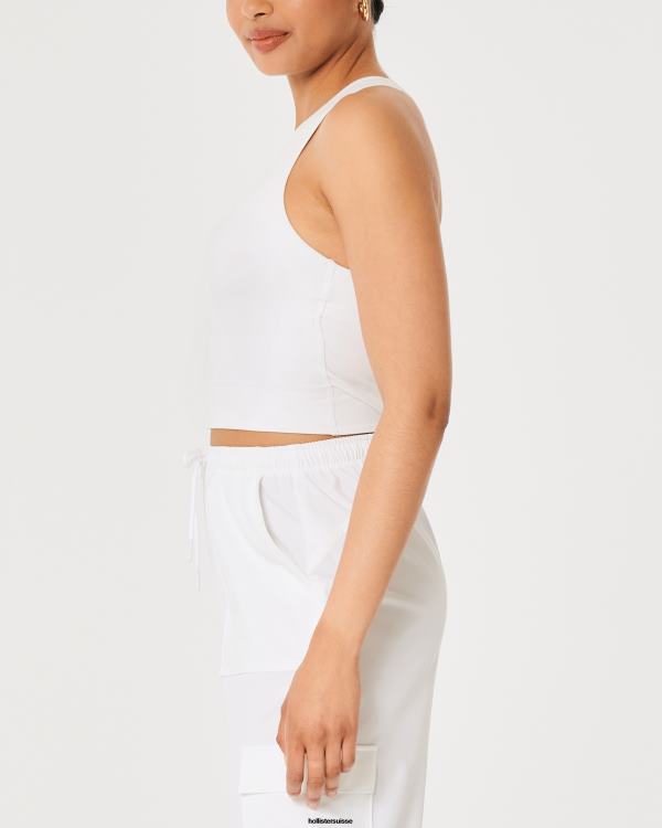 Gilly Hicks Active Recharge - Débardeur col montant à bretelles femmes blanc Hollister hauts RRRJX202