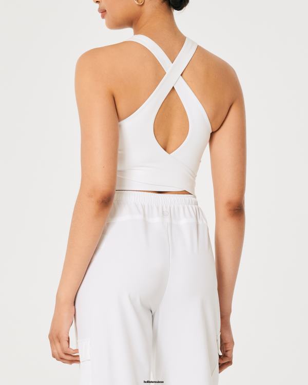 Gilly Hicks Active Recharge - Débardeur col montant à bretelles femmes blanc Hollister hauts RRRJX202
