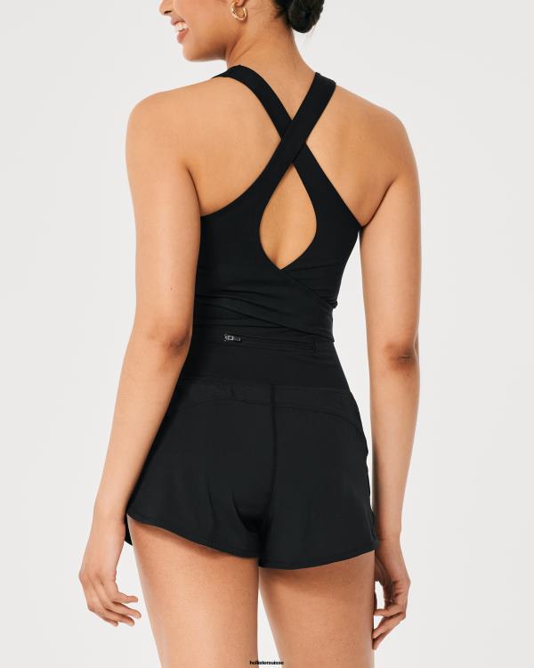 Gilly Hicks Active Recharge - Débardeur col montant à bretelles femmes noir Hollister hauts RRRJX195