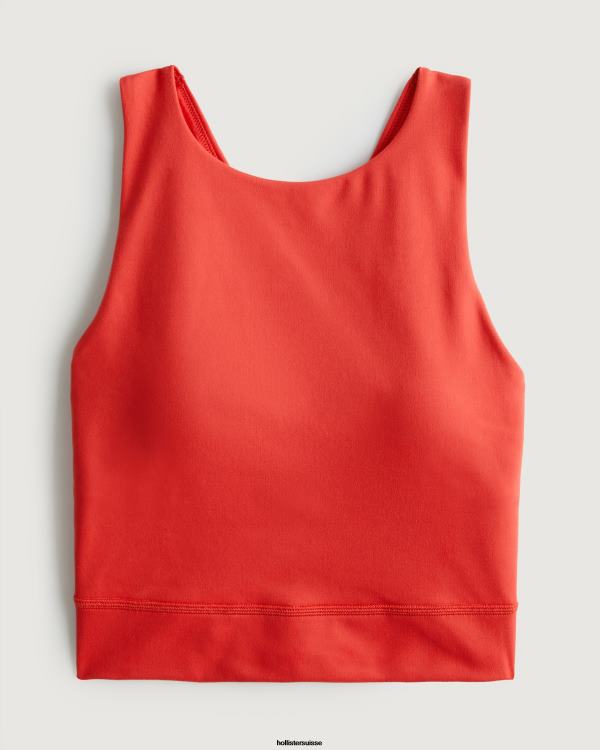 Gilly Hicks Active Recharge - Débardeur col montant à bretelles femmes rouge Hollister hauts RRRJX370