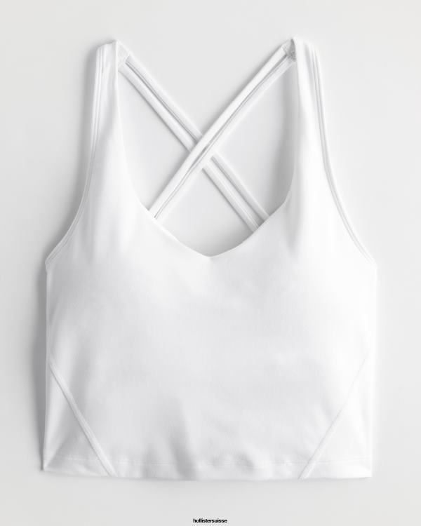 Gilly Hicks Débardeur plongeant à bretelles Active Recharge femmes blanc Hollister hauts RRRJX152