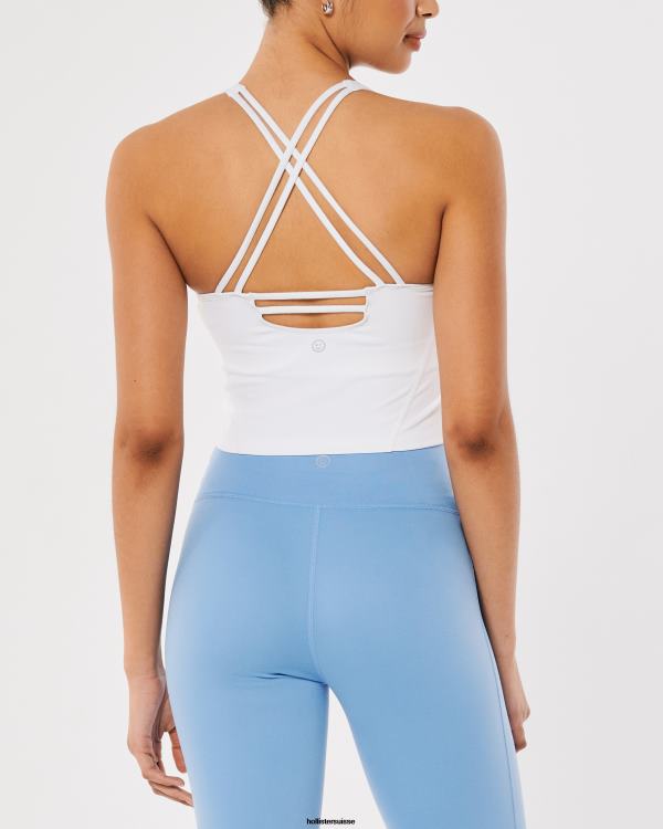 Gilly Hicks Débardeur plongeant à bretelles Active Recharge femmes blanc Hollister hauts RRRJX152